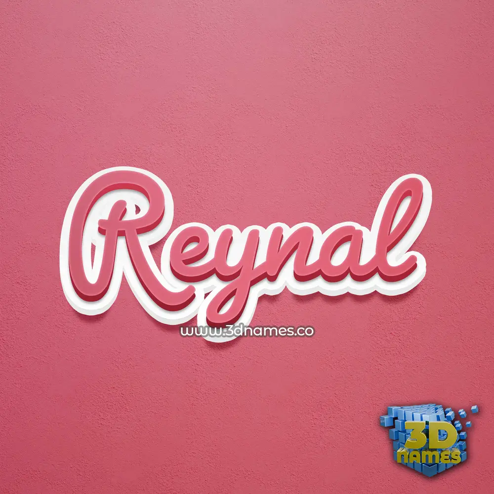 reynal in Red Scribble style - 3D name wallpaper
