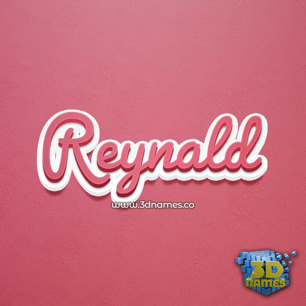 reynald in Red Scribble style - 3D name wallpaper