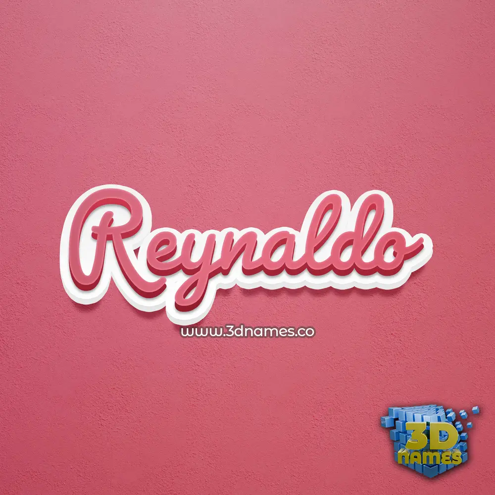 reynaldo in Red Scribble style - 3D name wallpaper