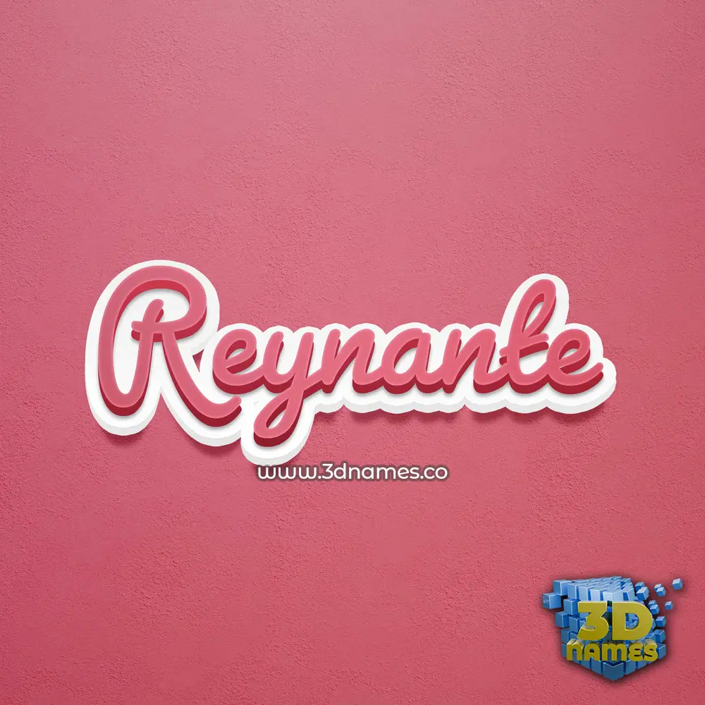 reynante in Red Scribble style - 3D name wallpaper