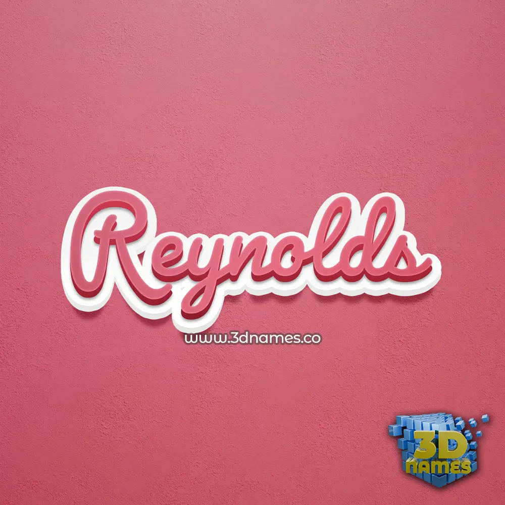 reynolds in Red Scribble style - 3D name wallpaper