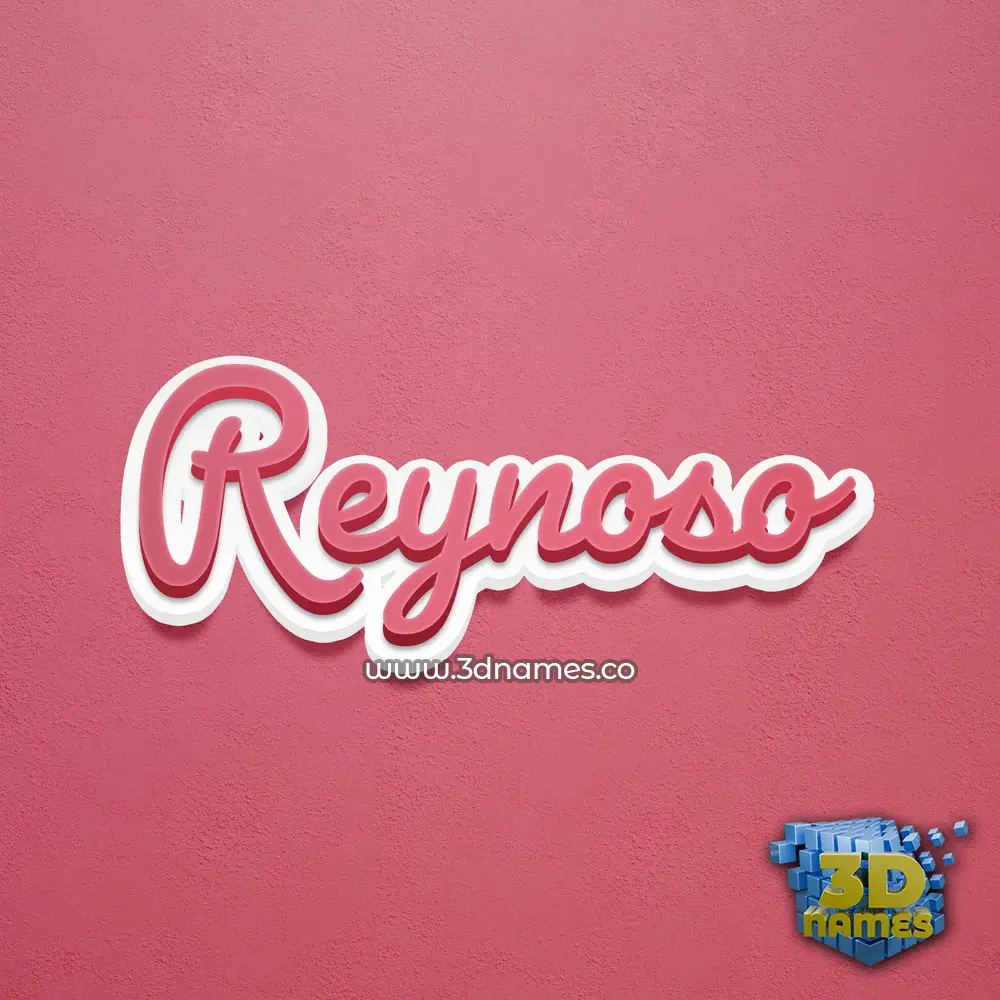 reynoso in Red Scribble style - 3D name wallpaper