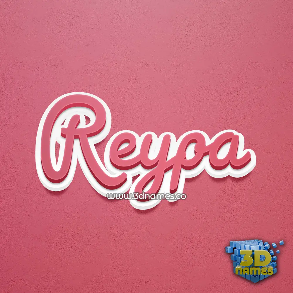 reypa in Red Scribble style - 3D name wallpaper