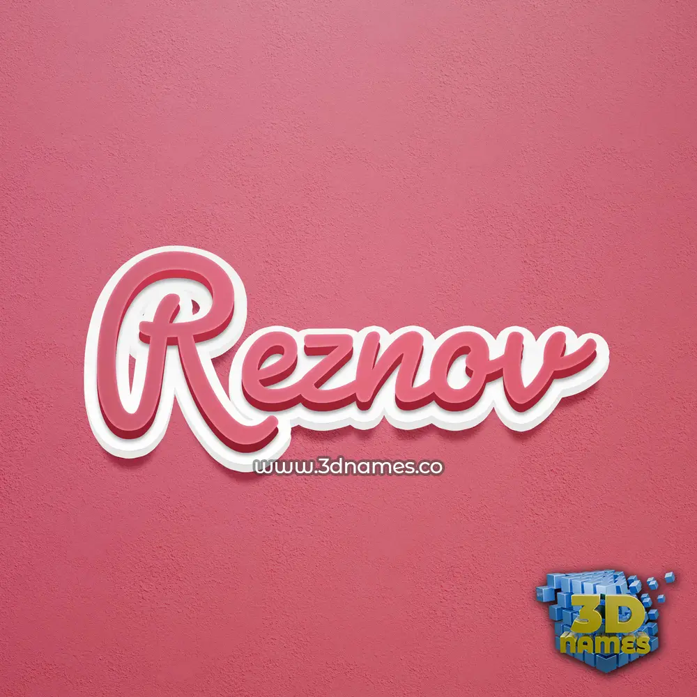 reznov in Red Scribble style - 3D name wallpaper