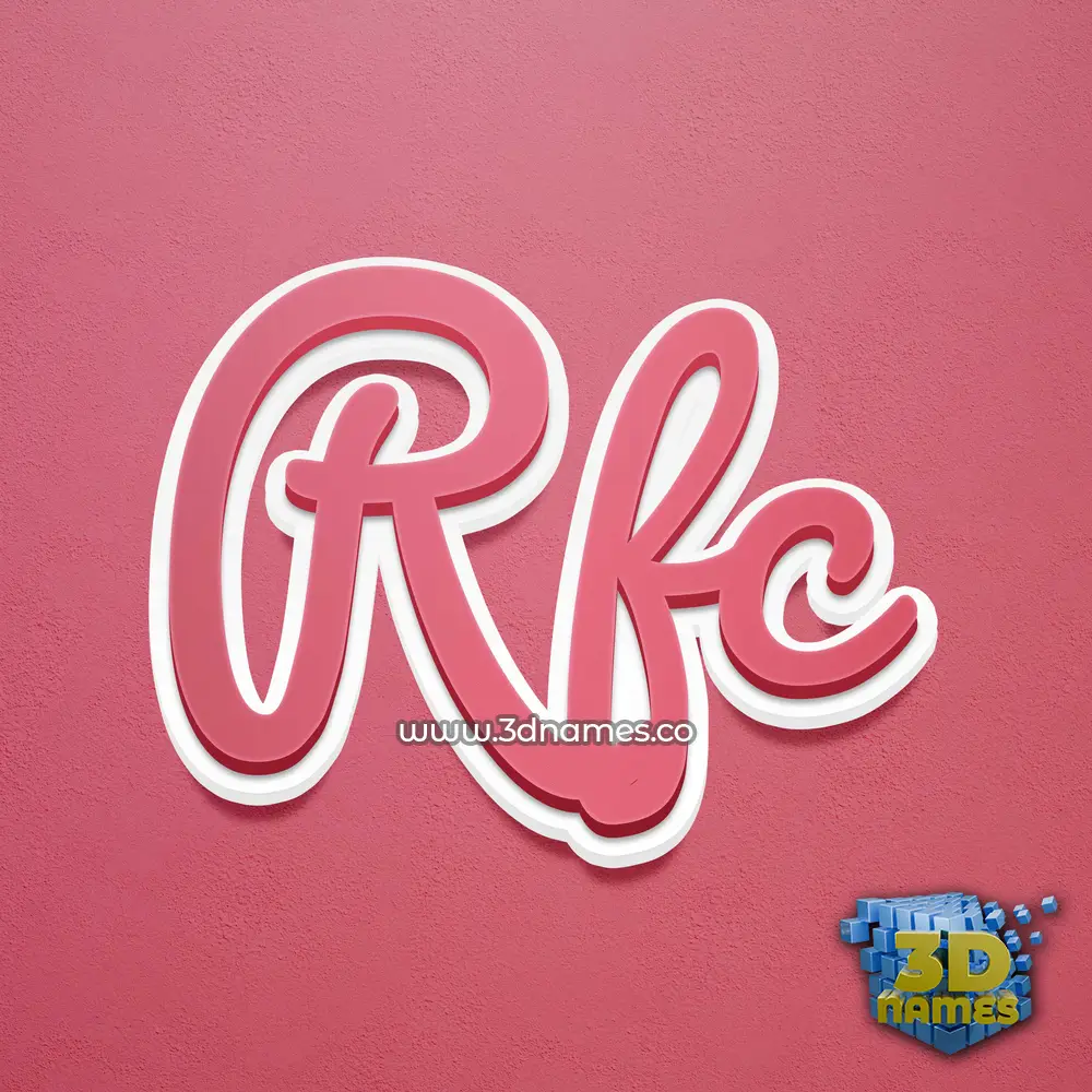 rfc in Red Scribble style - 3D name wallpaper