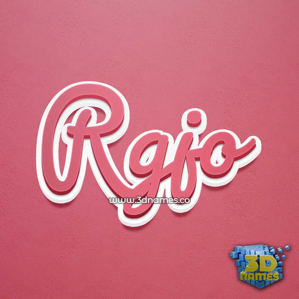 rgjo in Red Scribble style - 3D name wallpaper