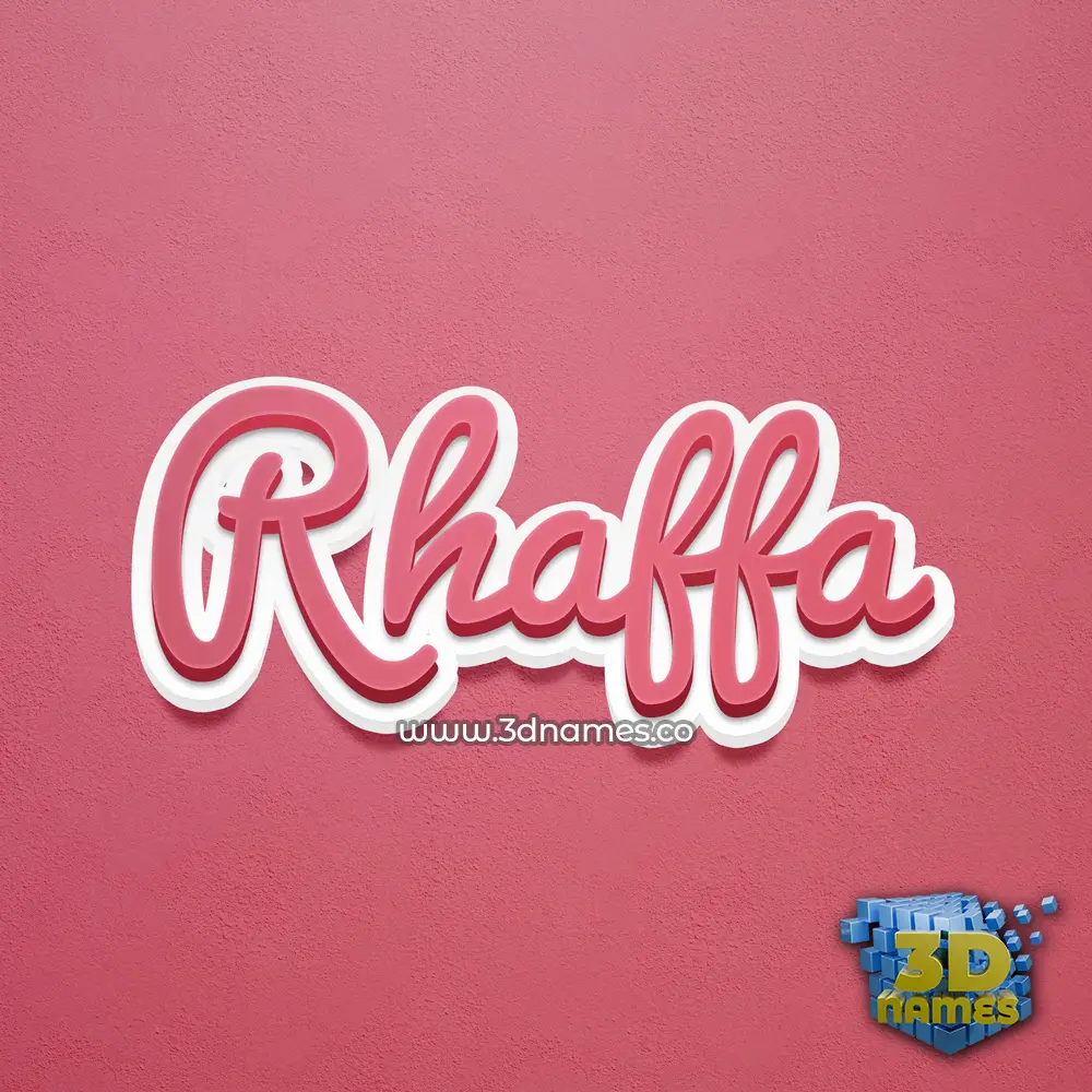 rhaffa in Red Scribble style - 3D name wallpaper