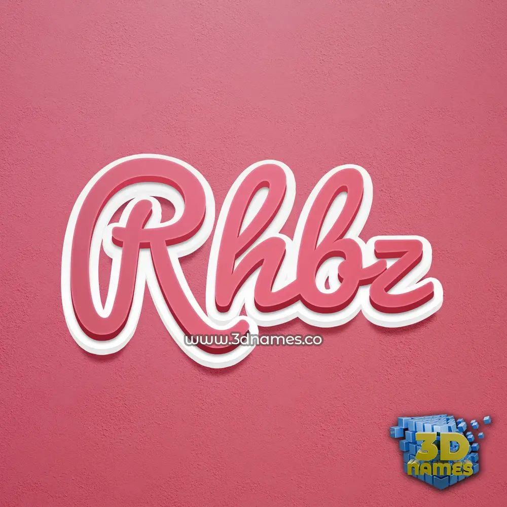 rhbz in Red Scribble style - 3D name wallpaper