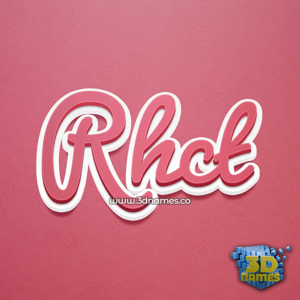 rhct in Red Scribble style - 3D name wallpaper