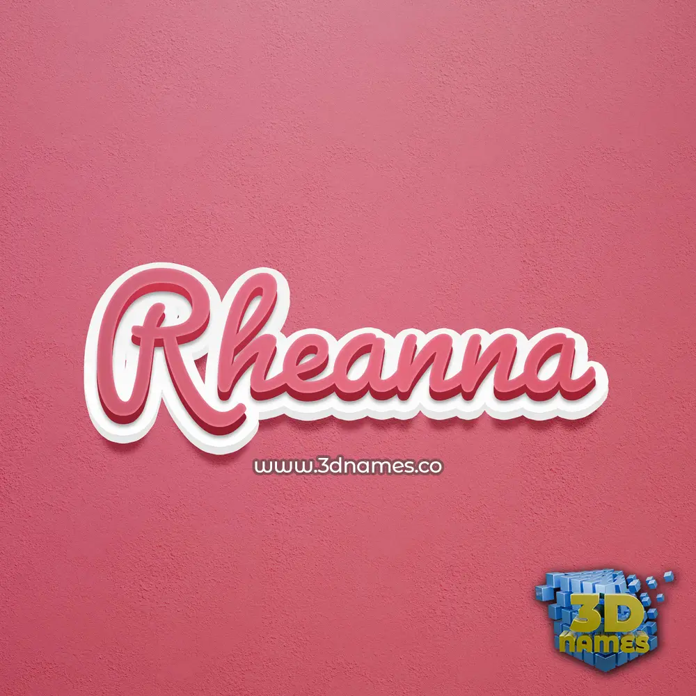 rheanna in Red Scribble style - 3D name wallpaper