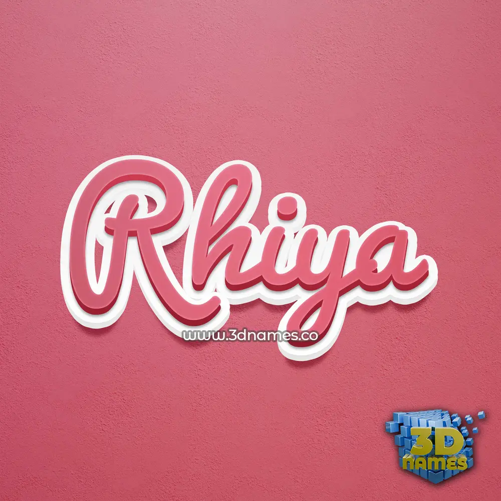 rhiya in Red Scribble style - 3D name wallpaper