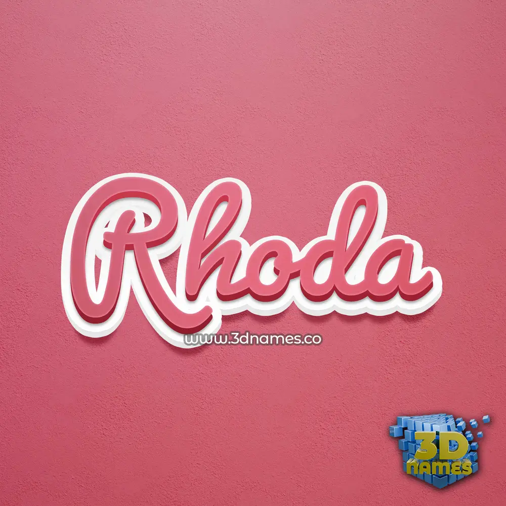 rhoda in Red Scribble style - 3D name wallpaper