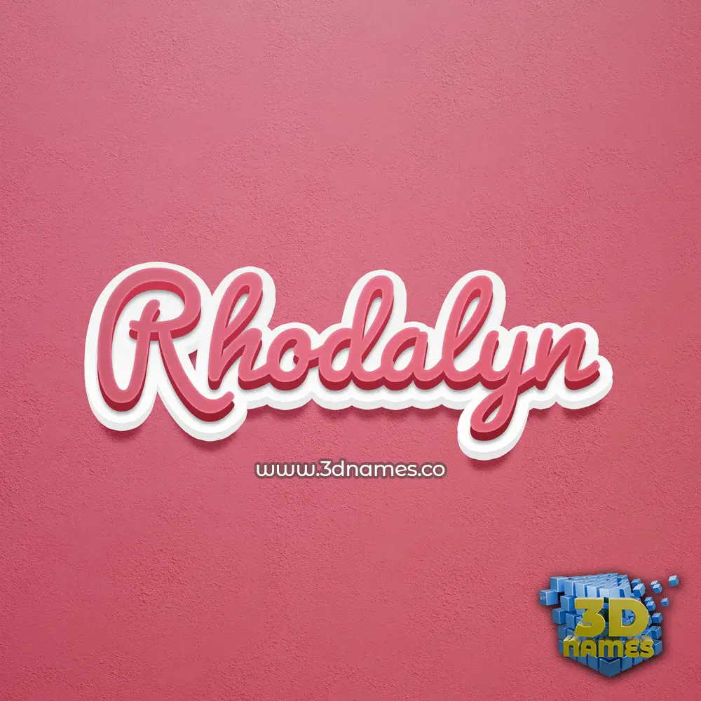 rhodalyn in Red Scribble style - 3D name wallpaper