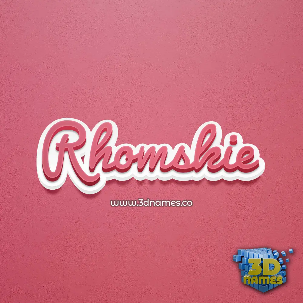 rhomskie in Red Scribble style - 3D name wallpaper