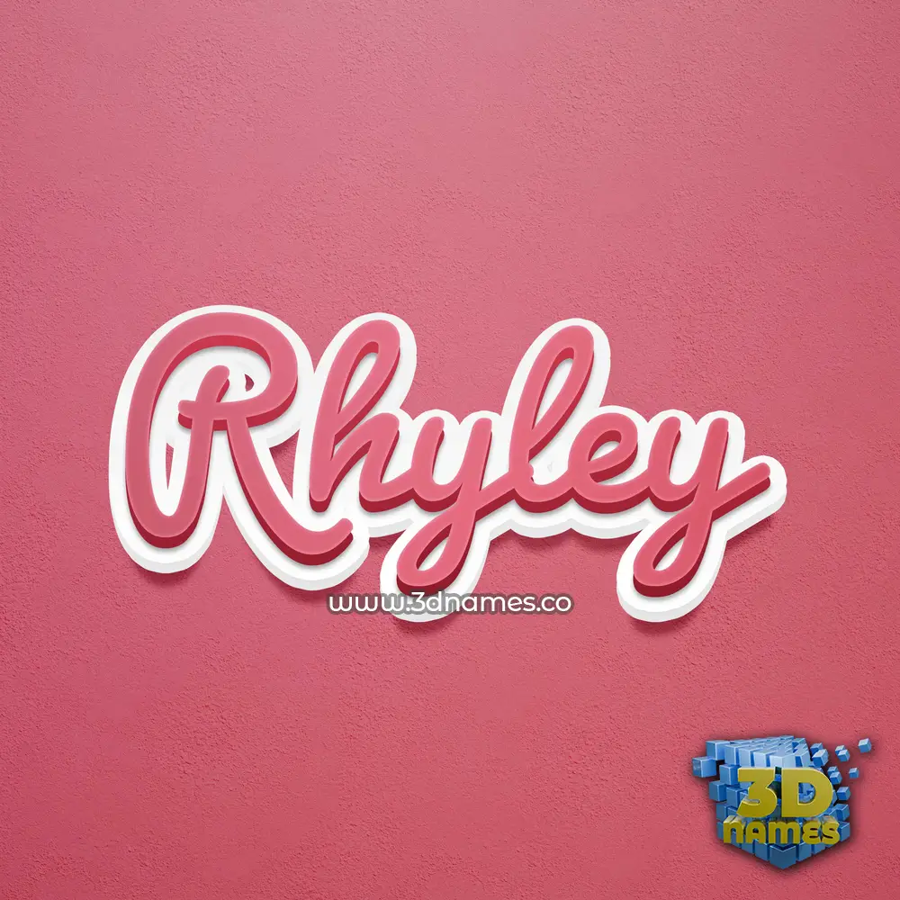 rhyley in Red Scribble style - 3D name wallpaper