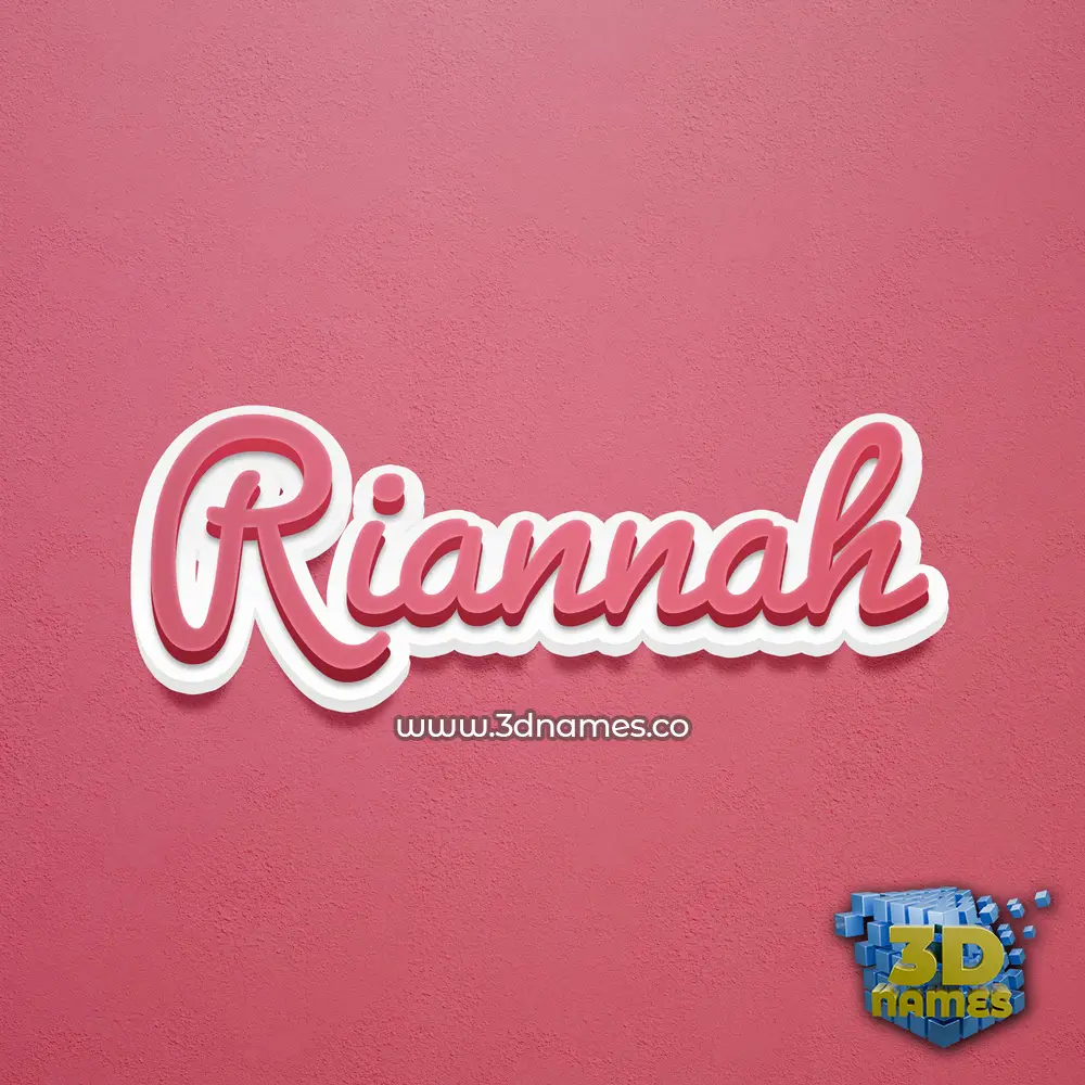 riannah in Red Scribble style - 3D name wallpaper