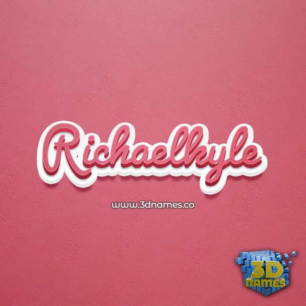 richaelkyle in Red Scribble style - 3D name wallpaper