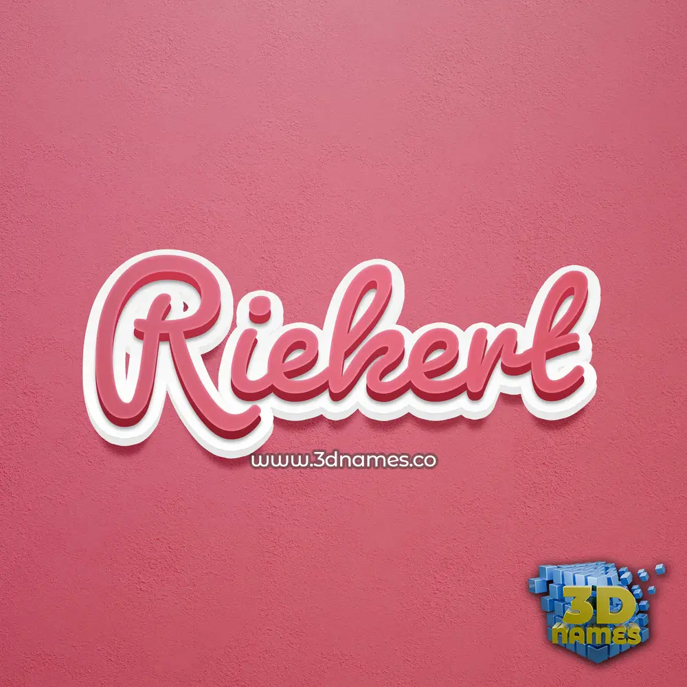 riekert in Red Scribble style - 3D name wallpaper