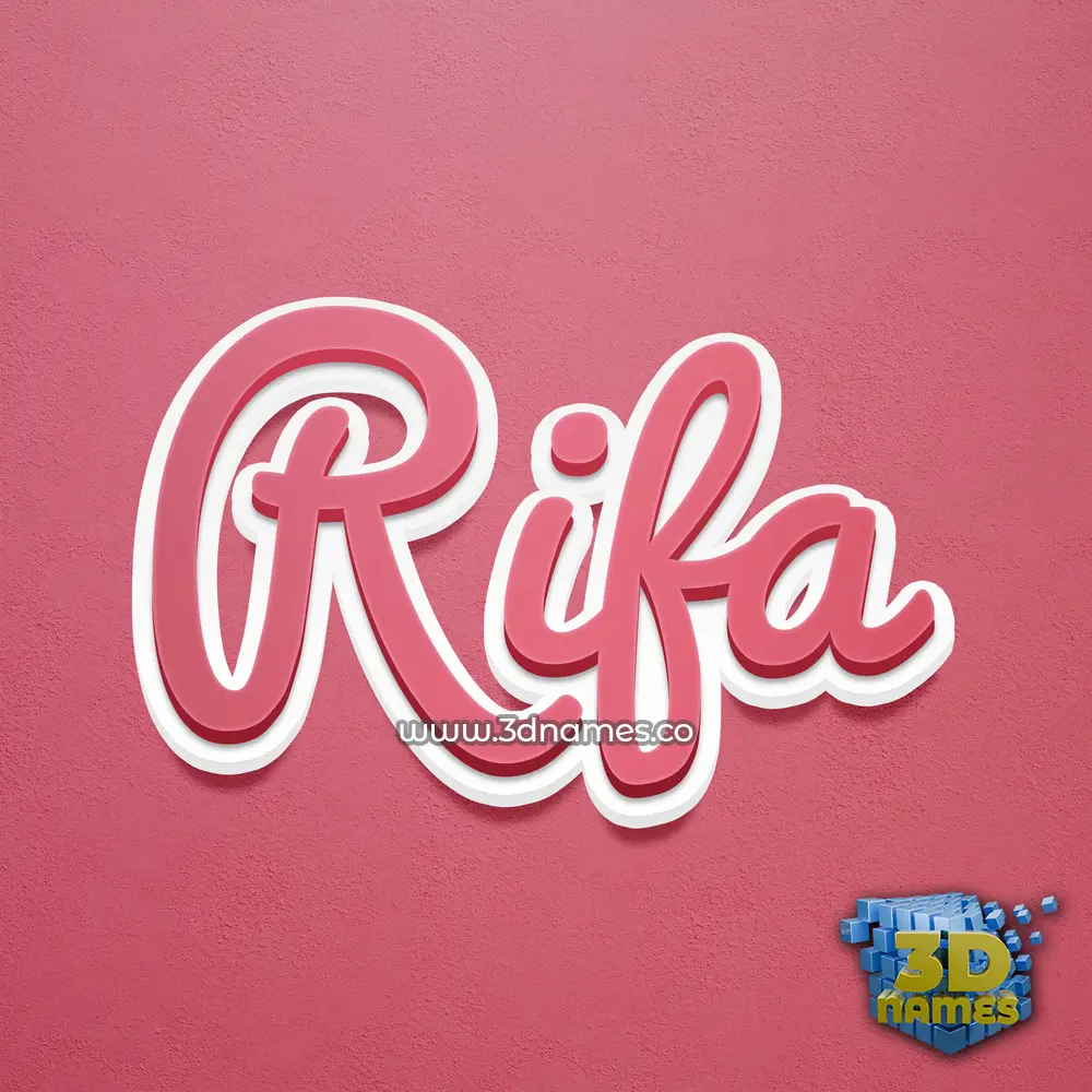 rifa in Red Scribble style - 3D name wallpaper