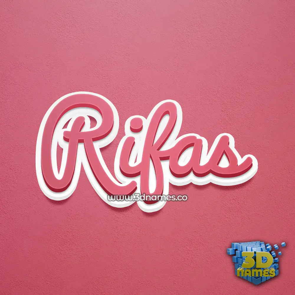 rifas in Red Scribble style - 3D name wallpaper