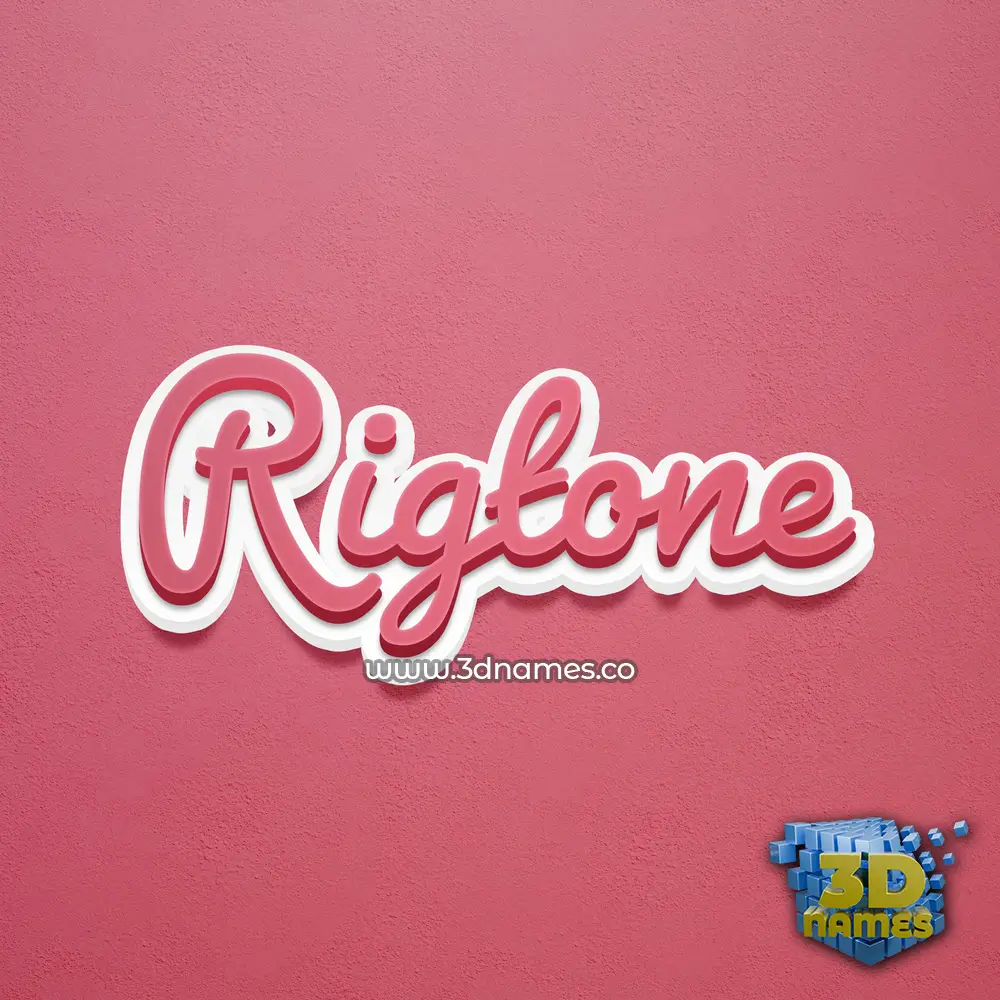 rigtone in Red Scribble style - 3D name wallpaper