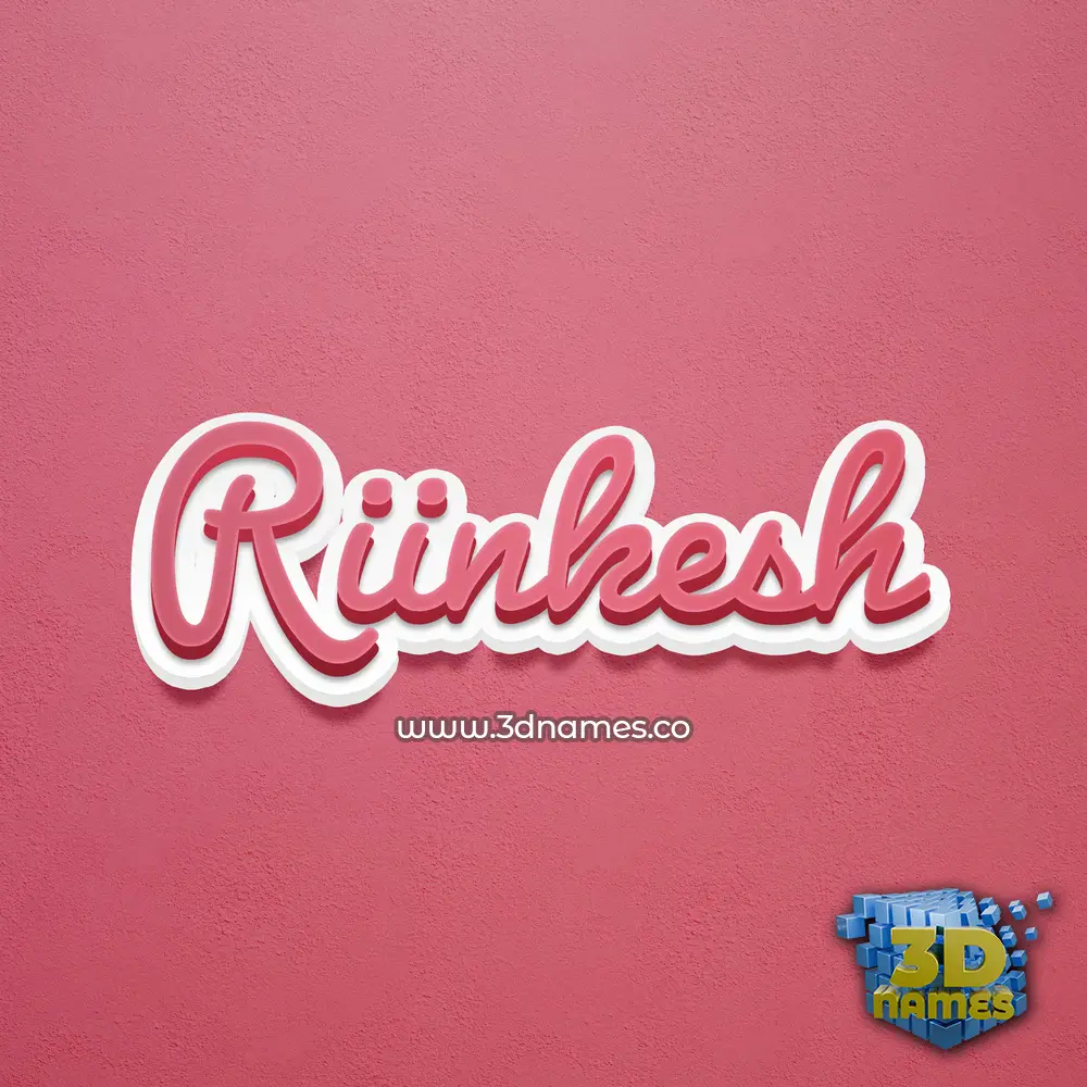 riinkesh in Red Scribble style - 3D name wallpaper