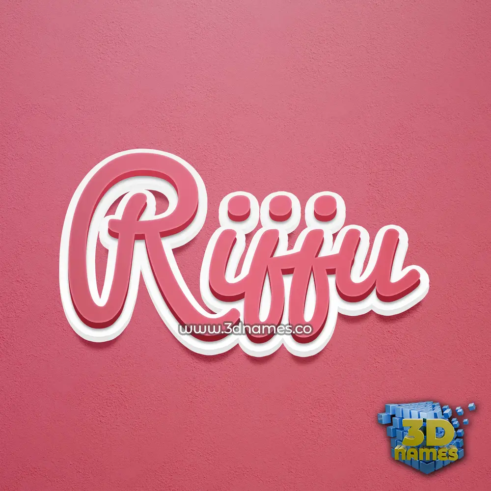 rijju in Red Scribble style - 3D name wallpaper