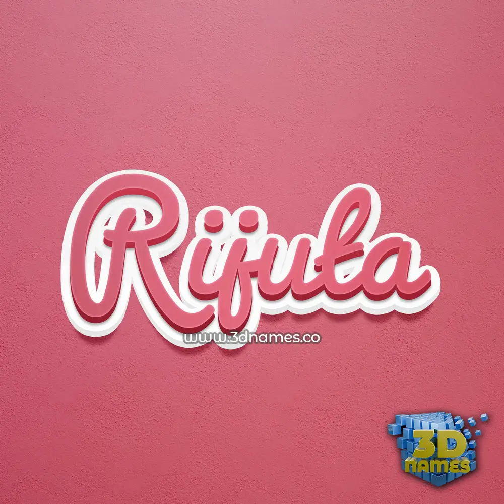 rijuta in Red Scribble style - 3D name wallpaper