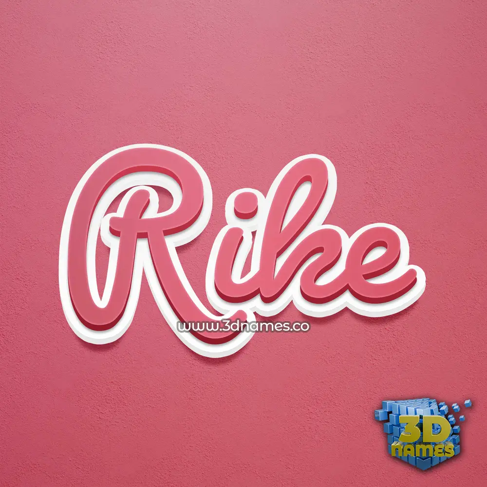 rike in Red Scribble style - 3D name wallpaper
