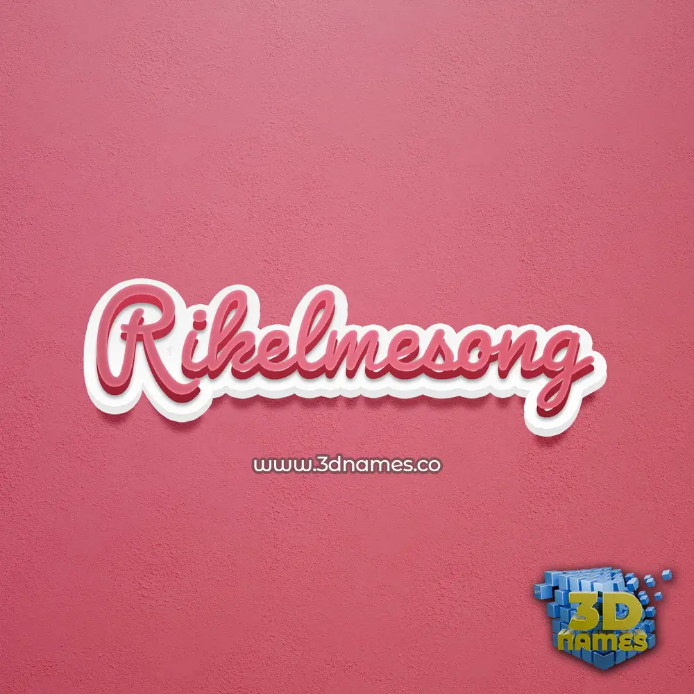 rikelmesong in Red Scribble style - 3D name wallpaper