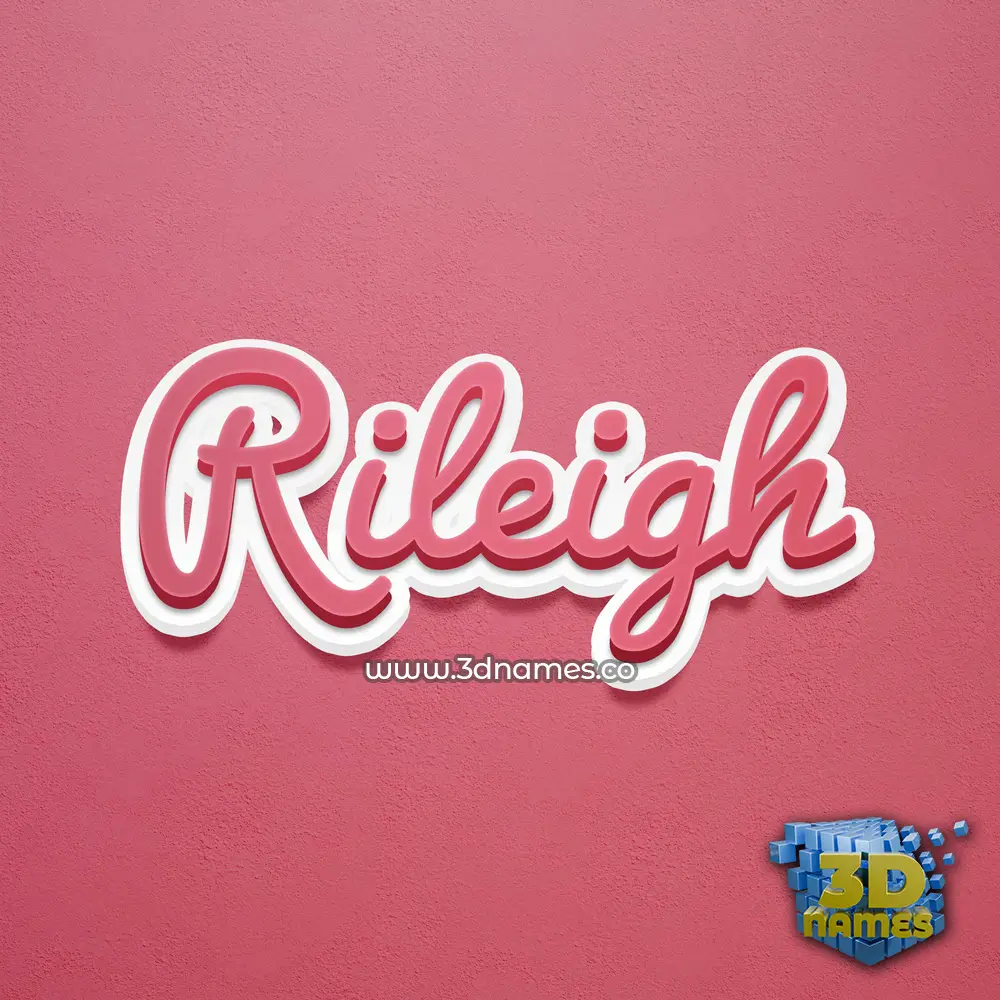 rileigh in Red Scribble style - 3D name wallpaper