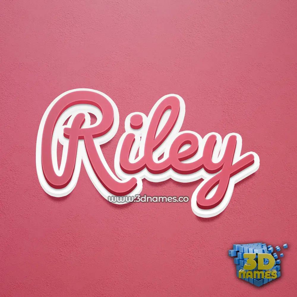 riley in Red Scribble style - 3D name wallpaper