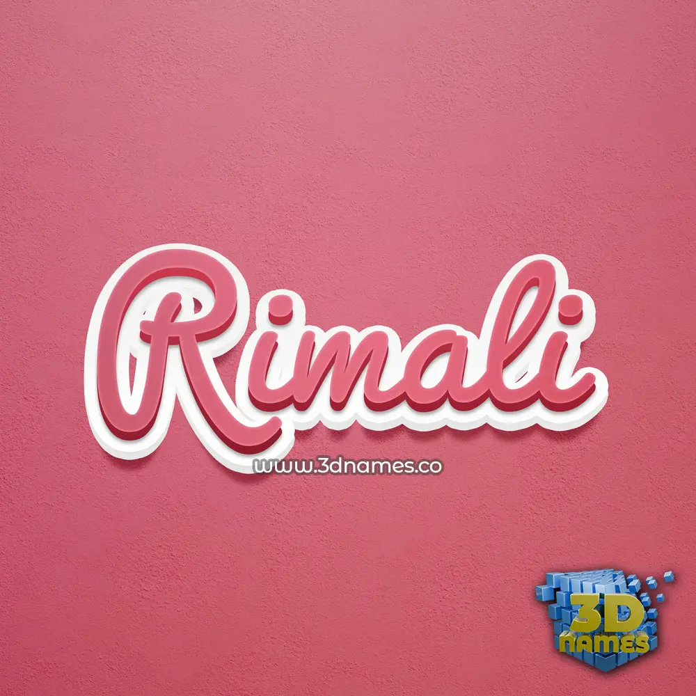 rimali in Red Scribble style - 3D name wallpaper