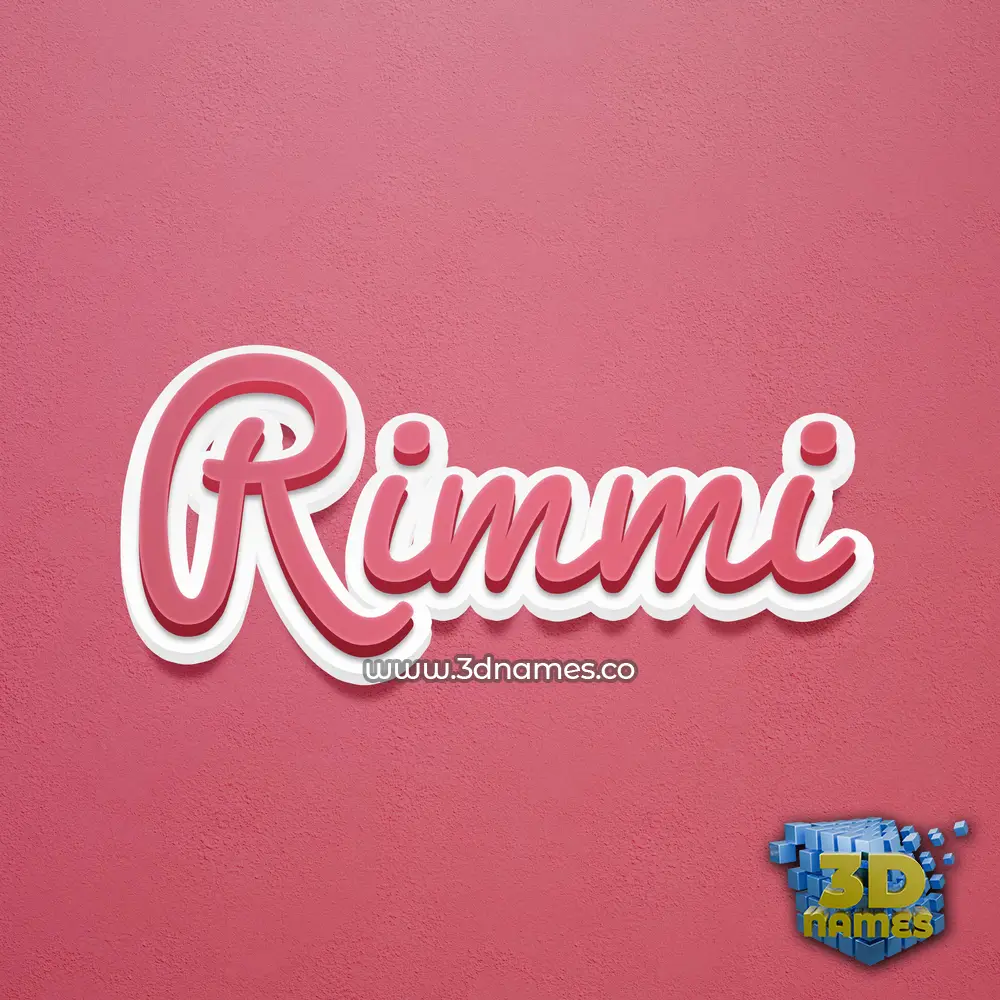 rimmi in Red Scribble style - 3D name wallpaper