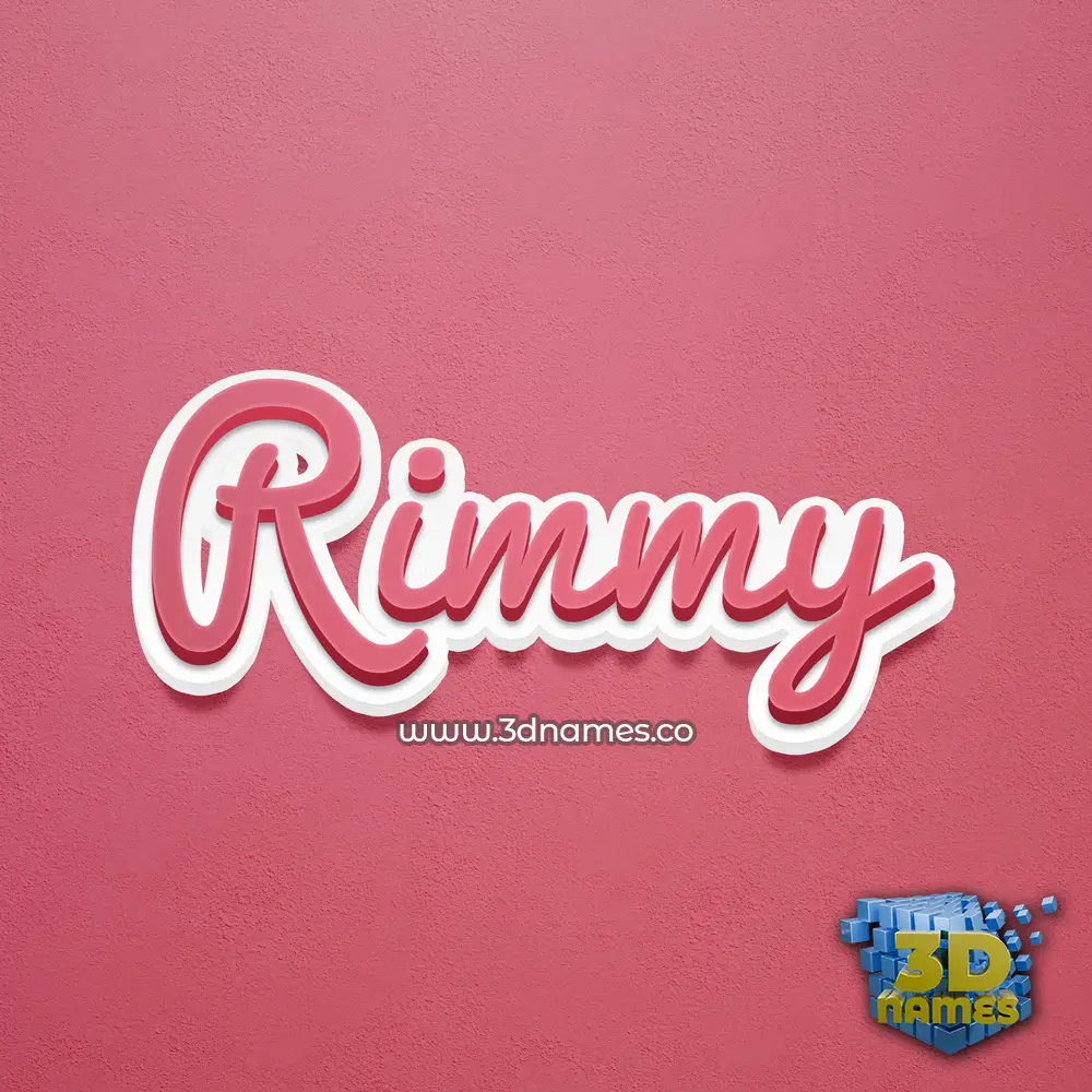 rimmy in Red Scribble style - 3D name wallpaper