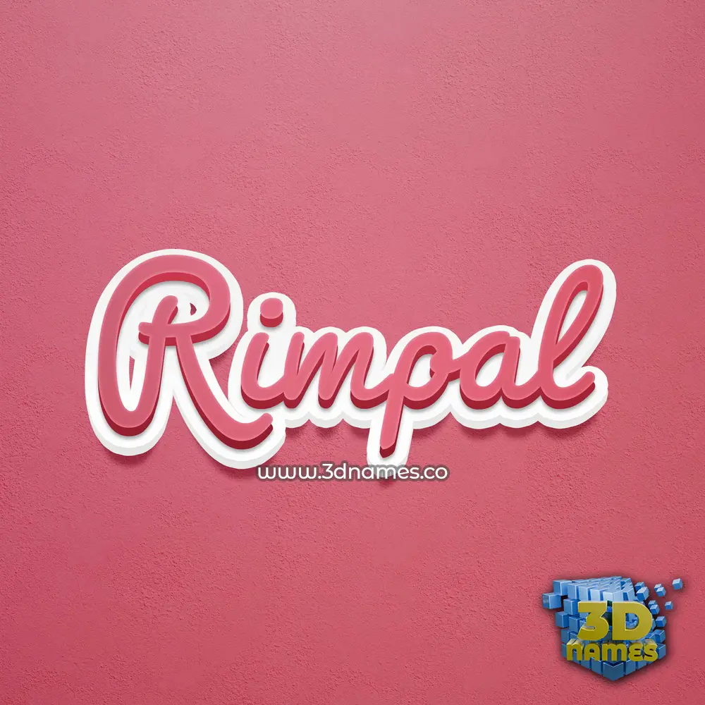 rimpal in Red Scribble style - 3D name wallpaper