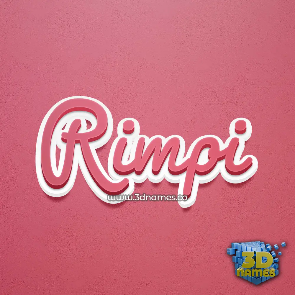 rimpi in Red Scribble style - 3D name wallpaper