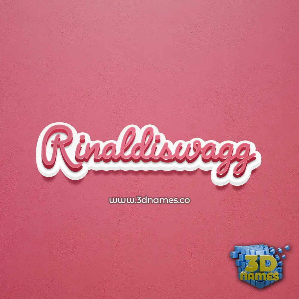 rinaldiswagg in Red Scribble style - 3D name wallpaper