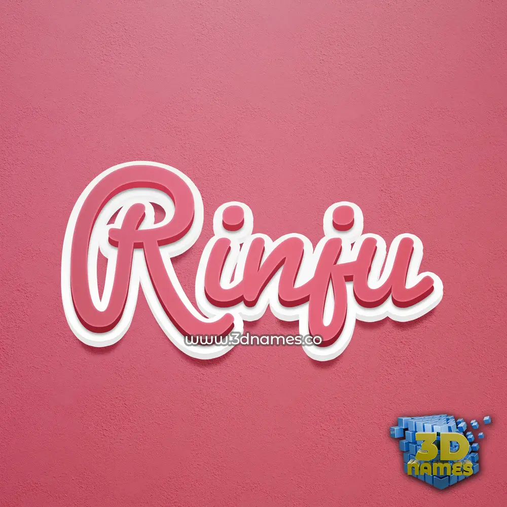 rinju in Red Scribble style - 3D name wallpaper