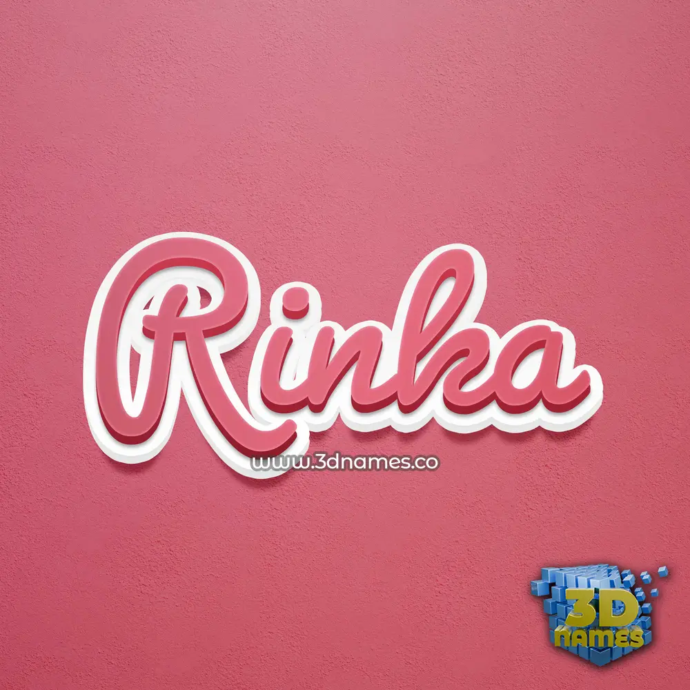 rinka in Red Scribble style - 3D name wallpaper