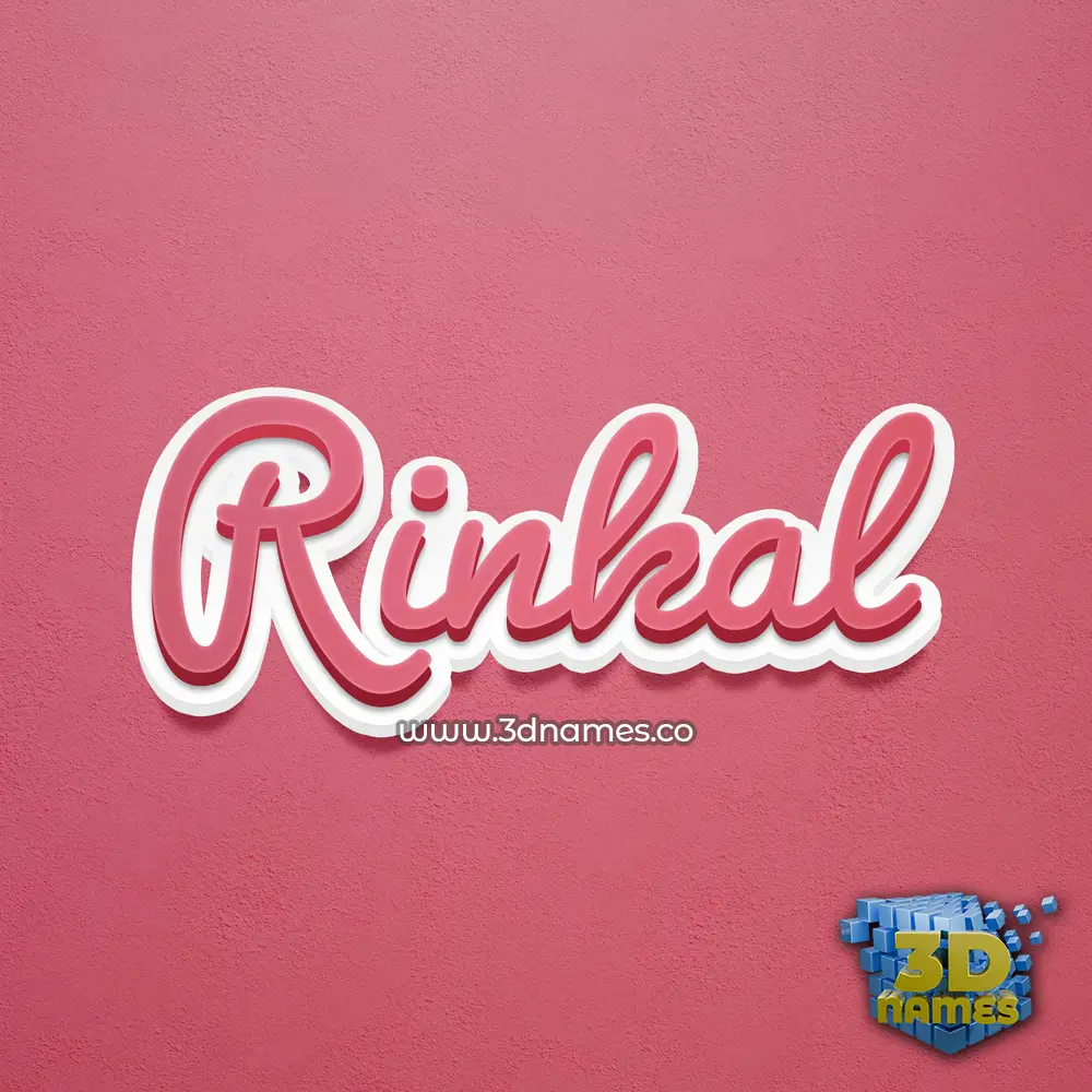 rinkal in Red Scribble style - 3D name wallpaper