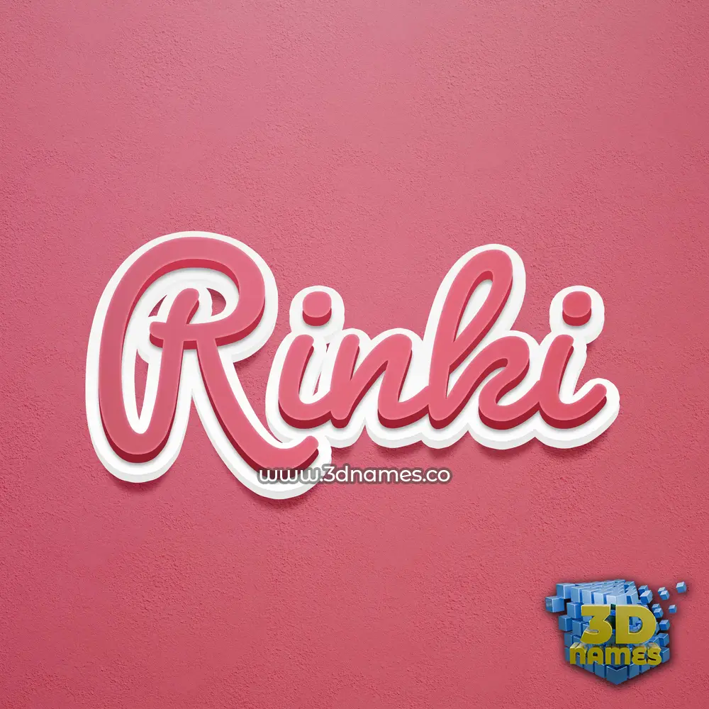 rinki in Red Scribble style - 3D name wallpaper