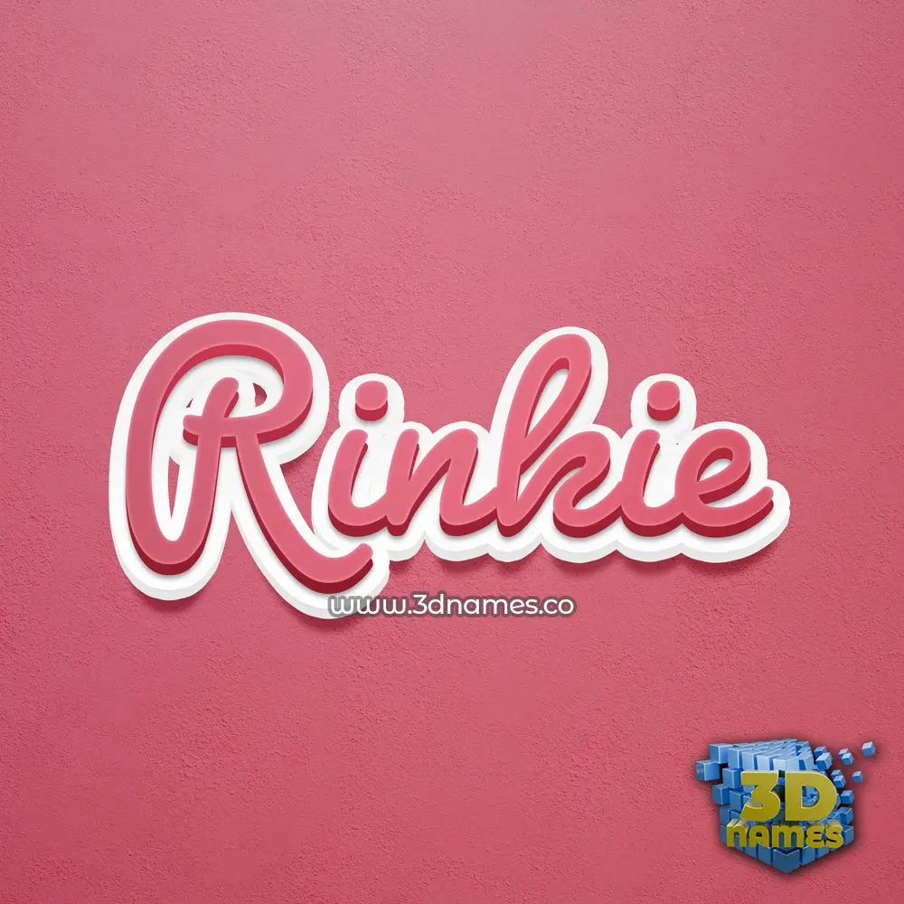 rinkie in Red Scribble style - 3D name wallpaper