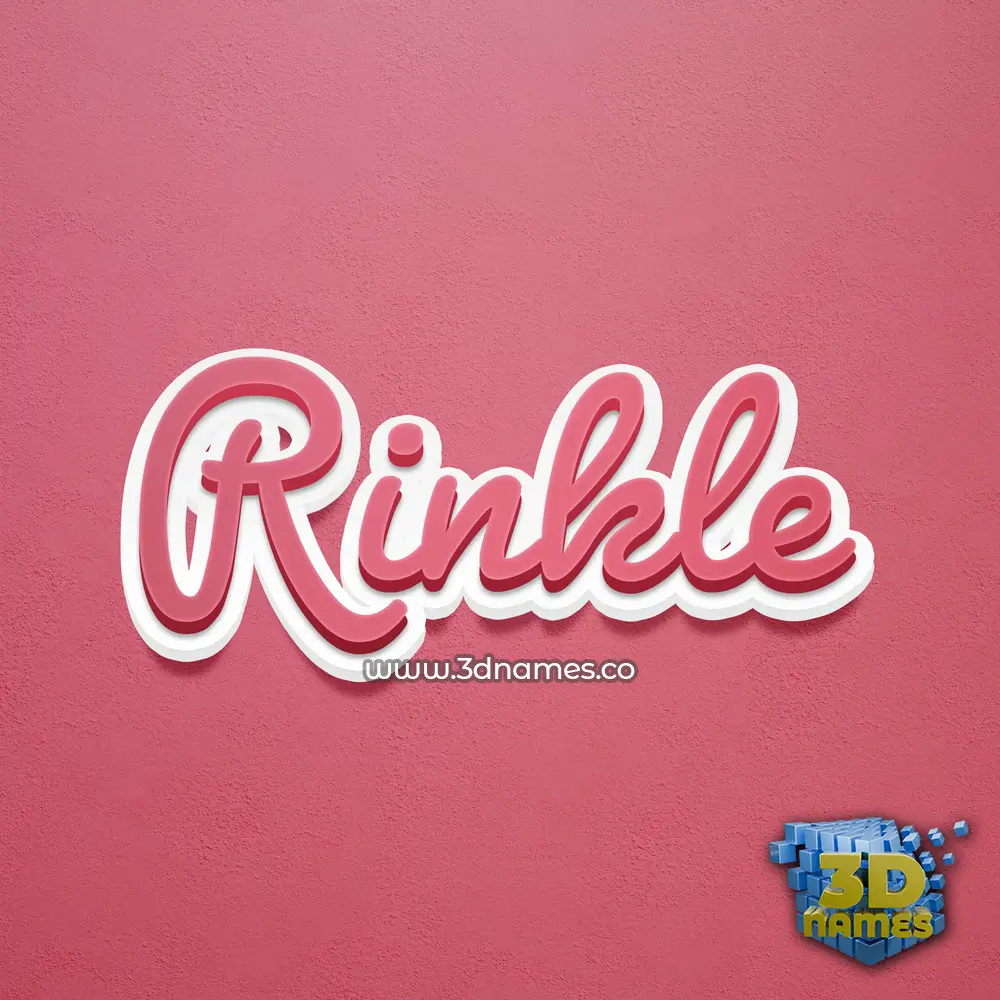 rinkle in Red Scribble style - 3D name wallpaper