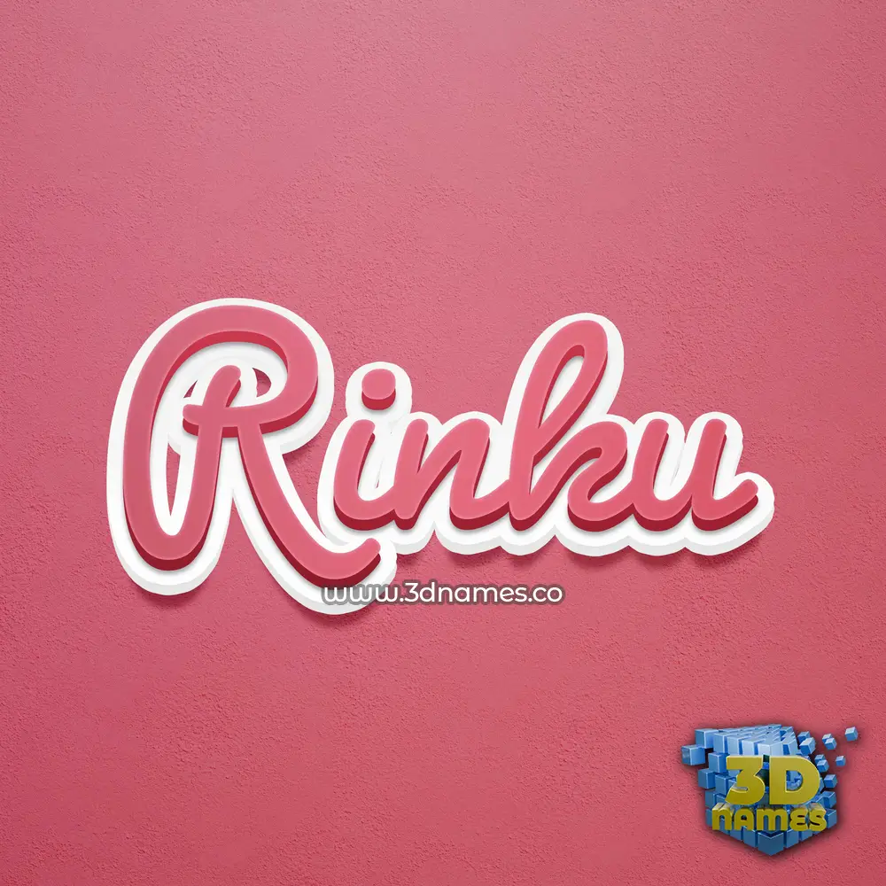 rinku in Red Scribble style - 3D name wallpaper