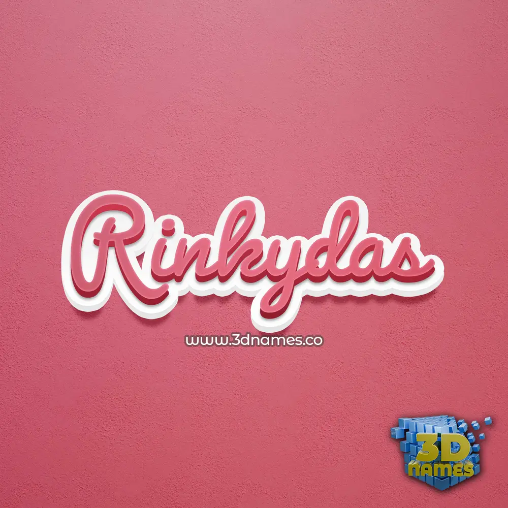 rinkydas in Red Scribble style - 3D name wallpaper