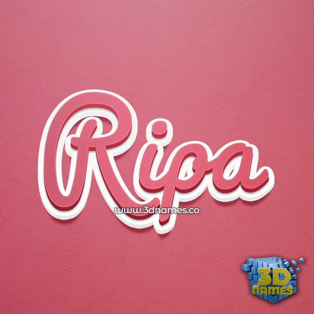 ripa in Red Scribble style - 3D name wallpaper