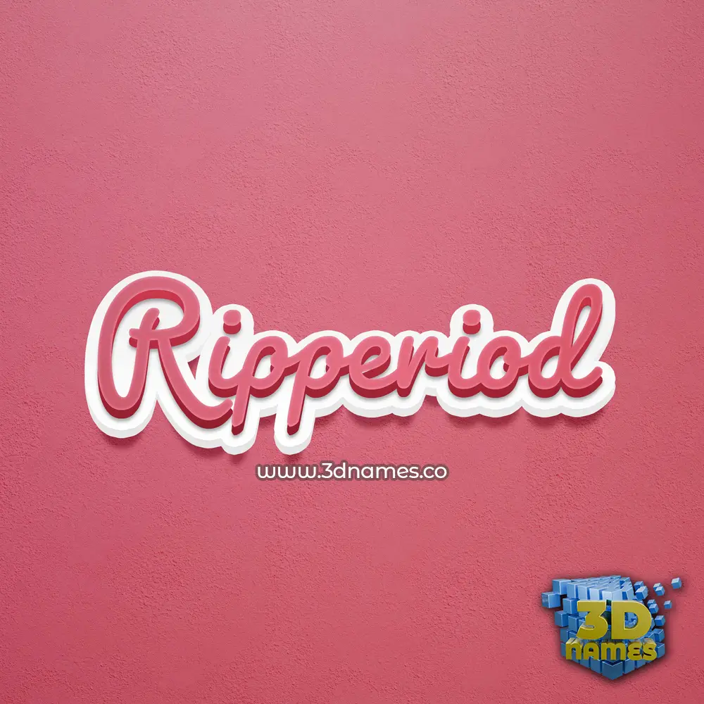 ripperiod in Red Scribble style - 3D name wallpaper