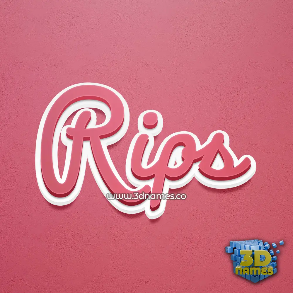 rips in Red Scribble style - 3D name wallpaper