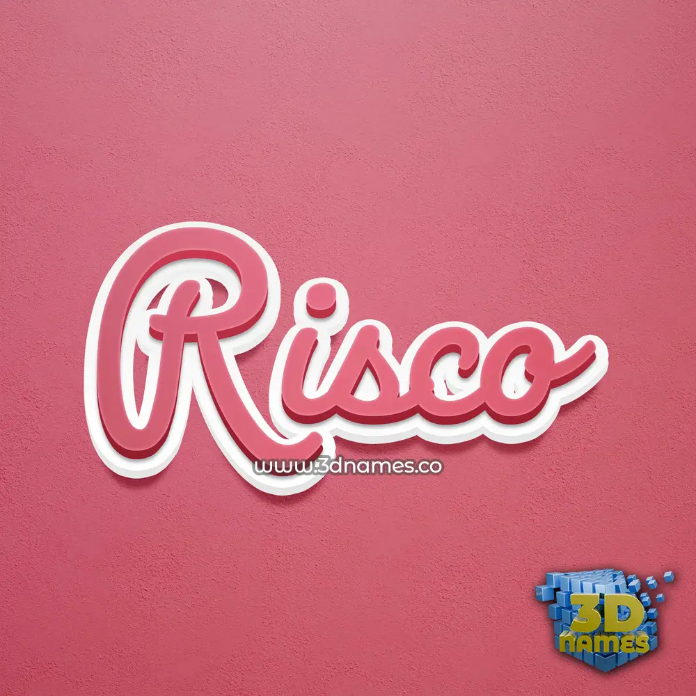 risco in Red Scribble style - 3D name wallpaper